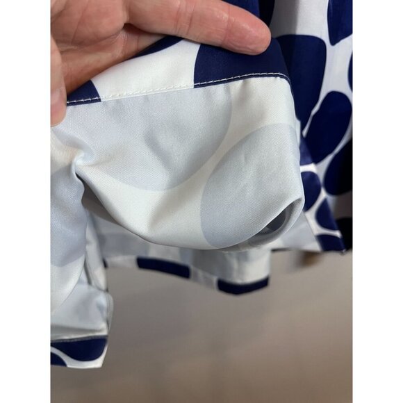 Persun Polka Dot Maxi Skirt 6 Blue Retro Old Money Classic Chic Preppy A Line - Picture 5 of 13